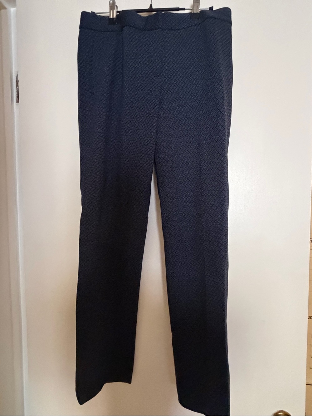Theory Navy Textured Women's Trousers